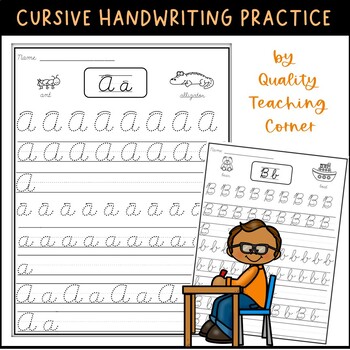 Beginning Cursive Handwriting Practice for Capital and Lowercase Letters