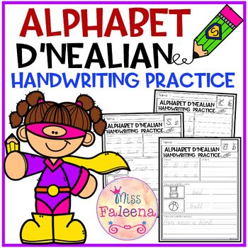 Preview of Alphabet Letters D'Nealian Handwriting Practice