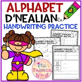 Alphabet Letters D'Nealian Handwriting Practice