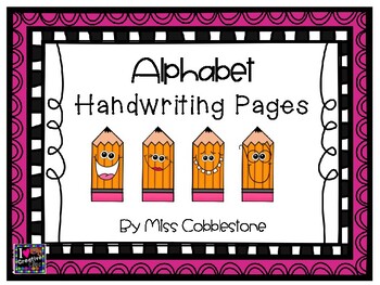 Preview of Alphabet Letters A to Z Handwriting and Tracing Pages