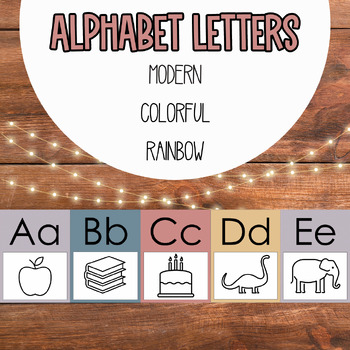 Preview of Alphabet Letters |NEUTRAL, COLORFUL| Printable PDF File