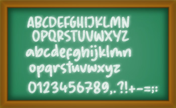 Preview of Alphabet Letters. Numbers set. ABC collection. Сhalk style. transparent PNG.