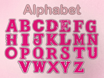 Alphabet Letters Pink PNG Letters for Learning and Creativity by Ivanatall