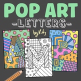 Alphabet Letters Pop Art Coloring Pages - End Of The Year 
