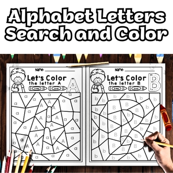 Preview of Alphabet Letters Search and Color