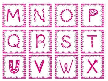 alphabet letters small pink by peace love teaching tpt