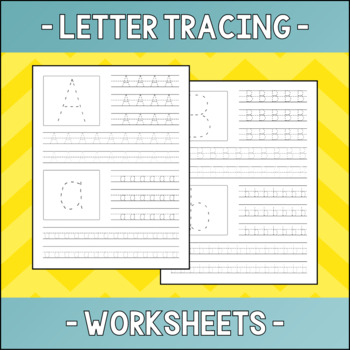 Preview of Alphabet Letters Tracing Worksheets - Uppercase & Lowercase Handwriting Practice