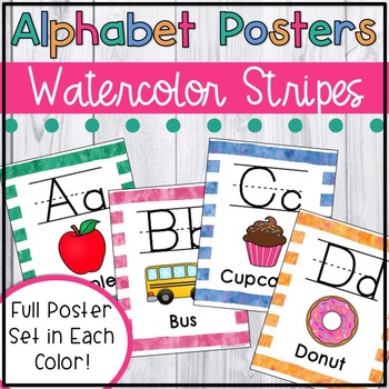 Alphabet Letters Wall Chart Cards - Alphabet Posters | TpT
