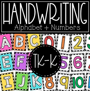 Preview of Alphabet Letters and Numbers up to 20 Formation Classroom Posters Bundle