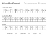Alphabet Letter and Sound Assessment