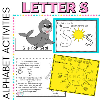 Preview of Alphabet Letters | Sounds | Letter S | Letter a Day | Letter Recognition Sheets 