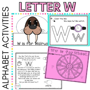 Preview of Alphabet Letters | Sounds | Letter W | Letter a Day | Letter Recognition Sheets 