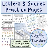 Alphabet Letters and Sounds Practice Pages