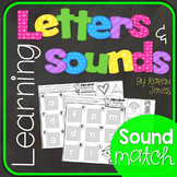 Alphabet Letters and Sounds Worksheets {Sound Match}