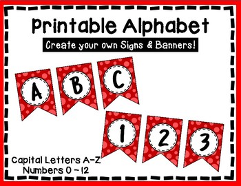 alphabet letters for banners custom banner red printable banner by dh kids