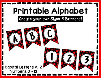 red and black alphabet banner teaching resources tpt