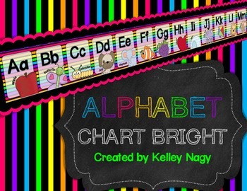 Alphabet Letters for Wall - Bright Colors by Kelley Nagy