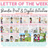 Alphabet Letters of the Week A-Z Bundle Print & Digital