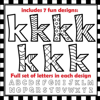 Post impressionisme medeleerling Aardbei Alphabet Letters with Cutting Lines - Alphabet Cut and Paste Clip Art BUNDLE