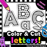 Alphabet Letters with Cutting Lines - Alphabet Cut and Pas