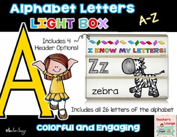Editable Lightbox Letters, Numbers, Symbols, and icons (Large and
