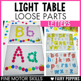Alphabet Light Table Activities | Loose Parts Fine Motor A
