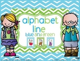 Alphabet Line - Blue and Green Style