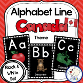 Alphabet Line: Canada Theme (black & white set)