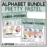 Alphabet Line Posters + ASL Cards| Bulletin Board Bundle| 
