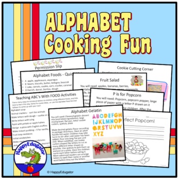 Preview of Alphabet Literacy Activities - Fun Cooking with Yummy Food