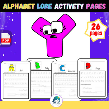 Printable Alphabet Lore Cards Digital Download Alphabet 