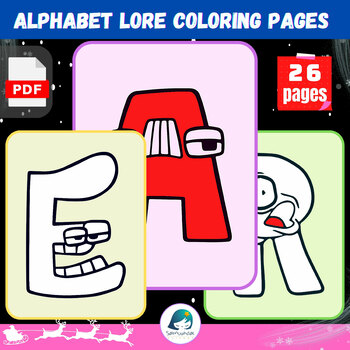 Alphabet Lore Coloring Pages Educational Activity for Kids