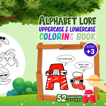 alphabet lore coloring book : alphabet lore activity coloring book easter  for kids ages 3-5 , 4-8 ,7-9 , 8-12 , 2-4, Fun Coloring Book with All  Characters