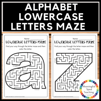 Preview of Alphabet Lowercase Letters Maze Fine Motor and Pre-Writing 