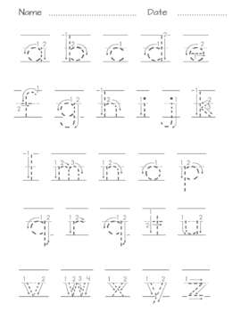 alphabet lowercase practice pages letters tracing worksheets tpt