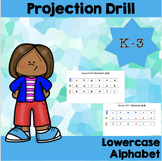 Alphabet Lowercase Projectable  Drill Orton- Gillingham Aligned