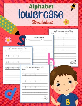 Preview of Alphabet Lowercase Tracing Worksheet for Kindergarten