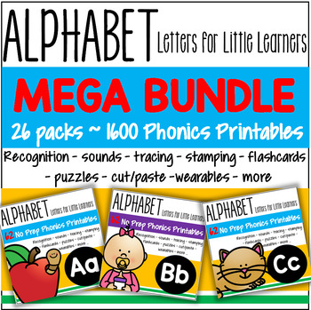 Preview of Alphabet MEGA BUNDLE Letter of the Week - Phonics, Tracing, Crafts - 1600 pages