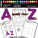 Alphabet MONSTERS ABC Letters Color Learn Write Letters Sp