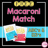 FREE Alphabet Macaroni Mats and Numbers