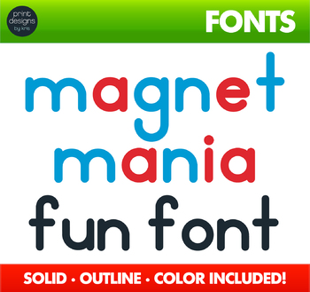 Preview of Alphabet Magnet Font • KTD Magnet Mania