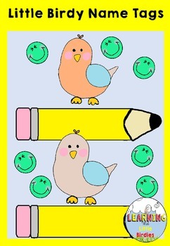 Preview of Little Birdy Name Tags - FREEBIE