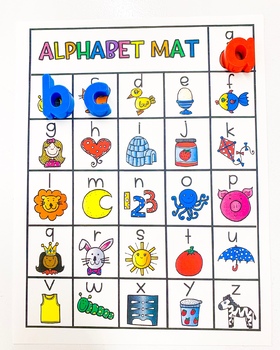 Eerste Vakantie bekken Alphabet Mat by Kinder Meets World | TPT