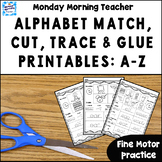 Alphabet Tracing Activities Match Cut Trace Glue Printable