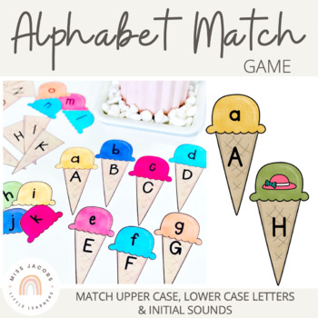 Preview of Alphabet Match Game (Ice-cream cone)