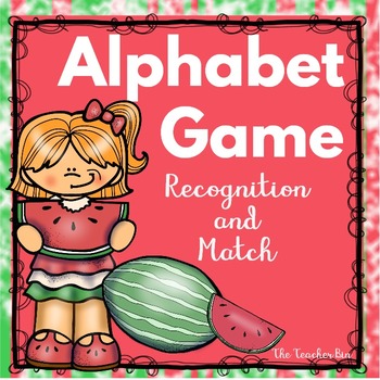 Preview of Alphabet  Recognition & Match - Watermelon-Kindergarten-1st