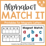 Alphabet Match It: Printables To Use With Magnetic Letters