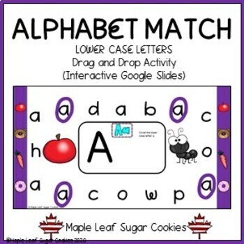 Preview of Alphabet Match - Lower Case Letters - Google Slides