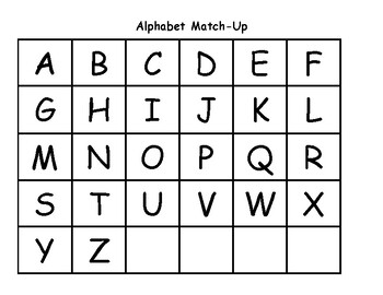 Alphabet Match-Up by Cool Kids Learning Kits | Teachers Pay Teachers