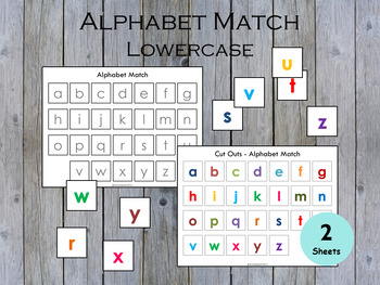 Alphabet Matching Mat, Lowercase Letters, Preschool Morning Work, T-CFO39